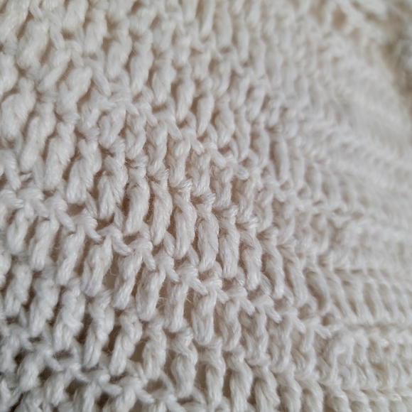 Nicole Miller Linen-Cotton Blend Crochet Transparent Swimsuit Cover-Up Small - Picture 10 of 10